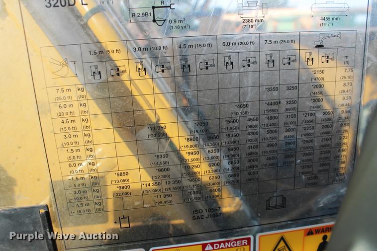 image for item DD5245 2008 Caterpillar 320D L excavator