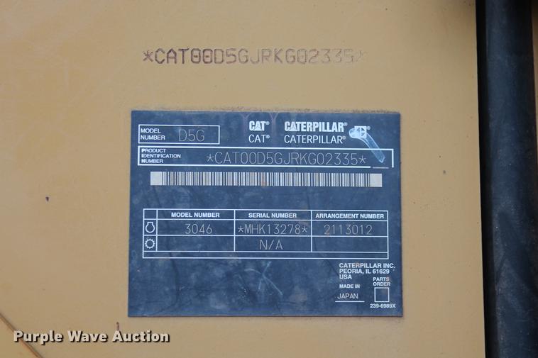 image for item DD5246 2006 Caterpillar D5G LGP dozer