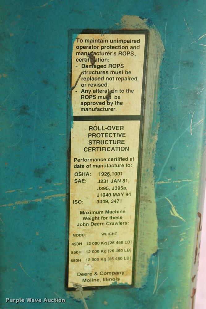 image for item DD5250 2004 John Deere 650H XLT dozer