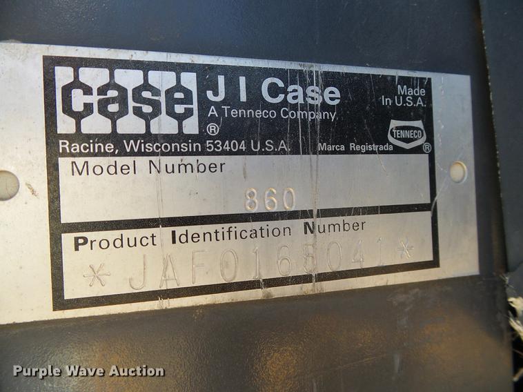 image for item DD5795 1995 Case 860 trencher