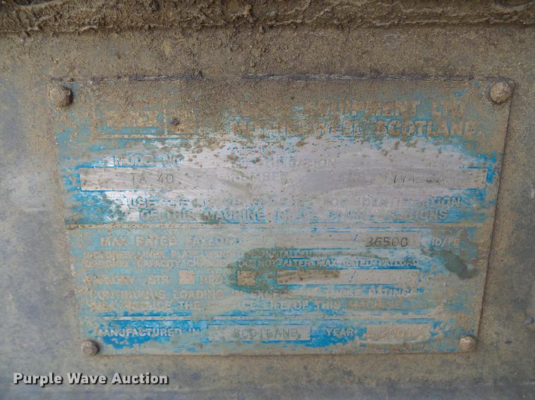 image for item DD8582 2001 Terex TA40 articulated haul truck