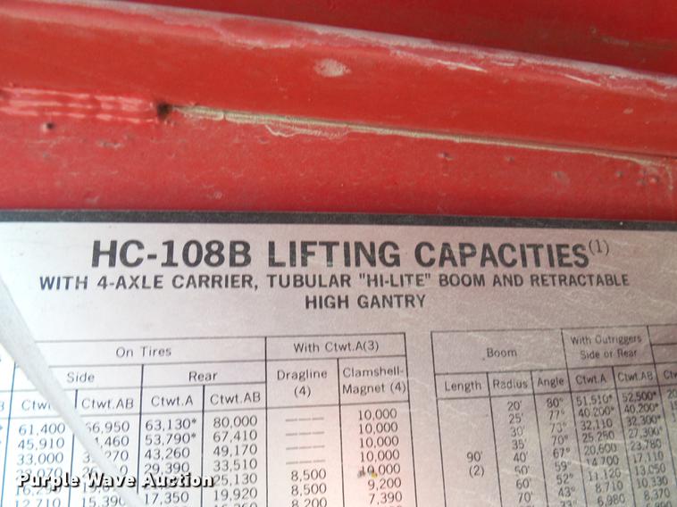 image for item DD8607 1966 Link Belt LS-108B lattice boom crane