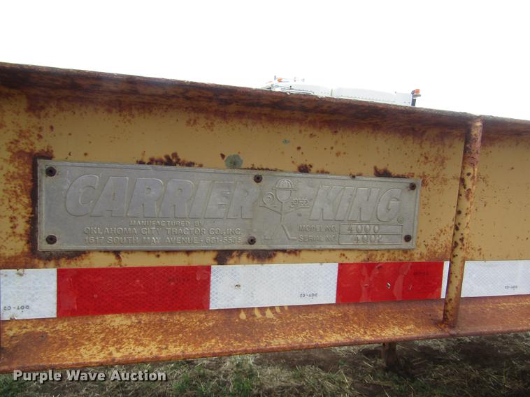 image for item DD8888 1973 Carrier King 4000 drop deck equipment trailer