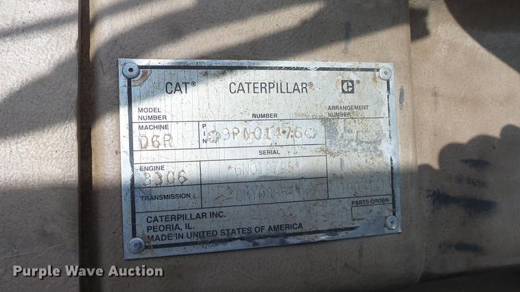 image for item DE2958 2000 Caterpillar D6R LGP dozer