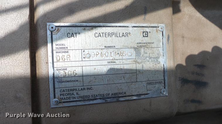 image for item DE2958 2000 Caterpillar D6R LGP dozer