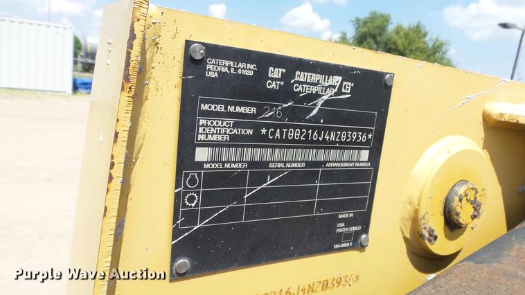 image for item DE2964 2002 Caterpillar 216 skid steer