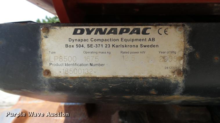 image for item DX9366 2005 Dynapac LP8500 trench compactor