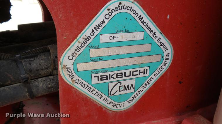 image for item DX9435 2014 Takeuchi TB290 excavator