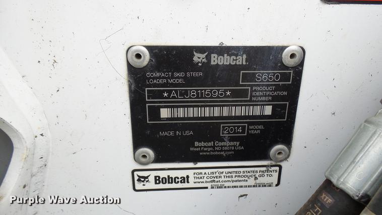 image for item DX9439 2014 Bobcat S650 skid steer