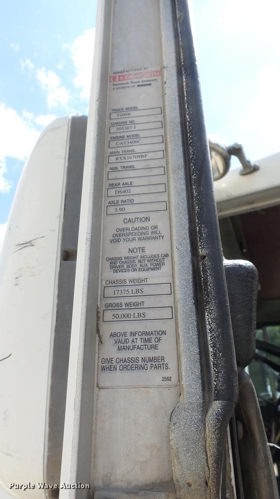 image for item EF9224 1993 Kenworth T600 dump truck