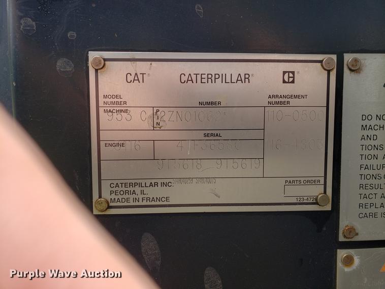 image for item EF9791 1997 Caterpillar 953C track loader