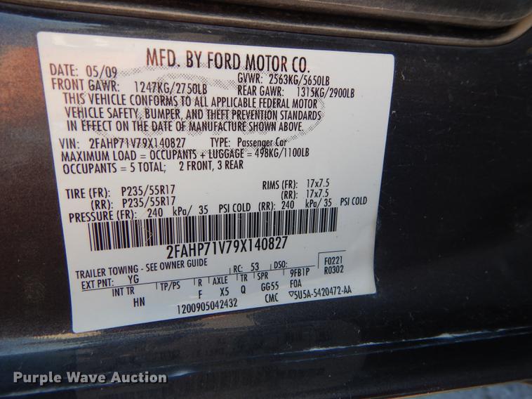 image for item DB8348 2009 Ford Crown Victoria Police Interceptor