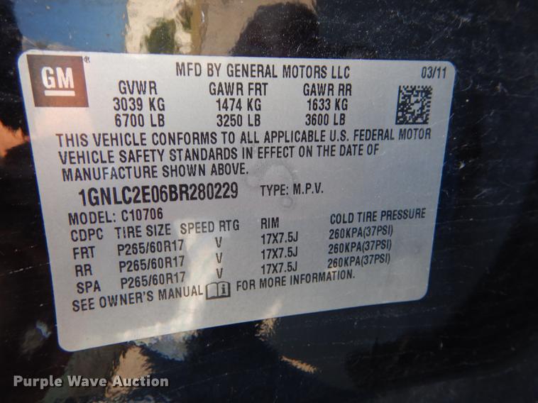 image for item DB8349 2011 Chevrolet Tahoe Police SUV