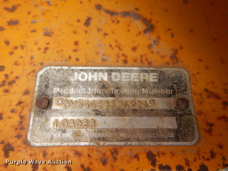 image for item DB8377 1989 John Deere 544E wheel loader