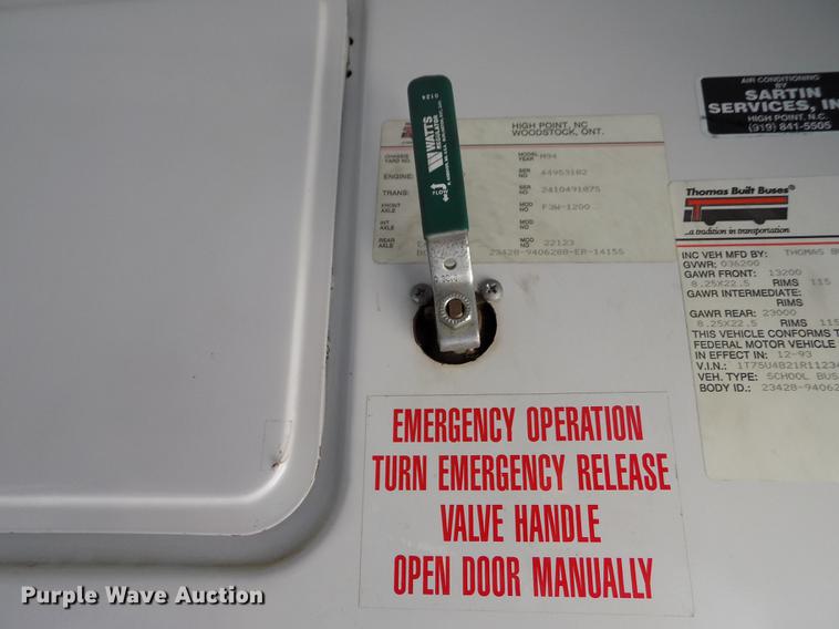 image for item DB9237 1994 Thomas Built Saf-T-Liner ER school bus