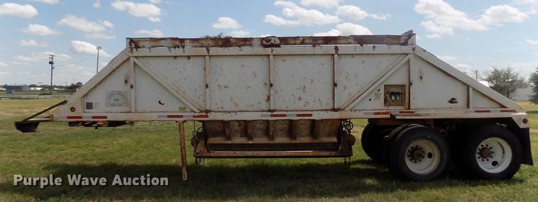 image for item DB9239 1985 Ranch Manufacturing Co bottom dump trailer