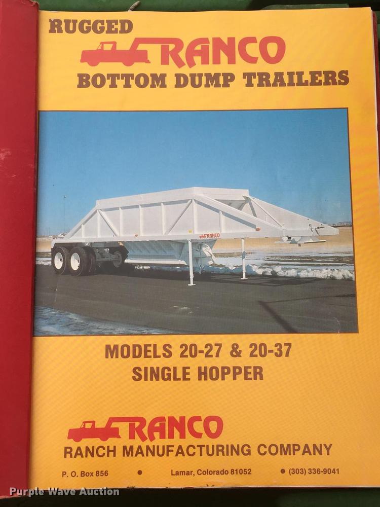 image for item DB9239 1985 Ranch Manufacturing Co bottom dump trailer