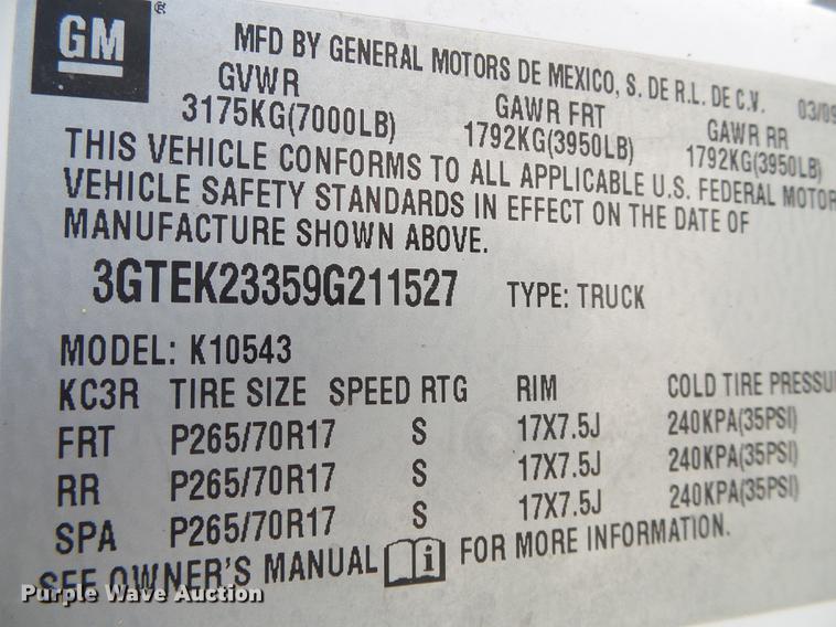 image for item DD5797 2009 GMC Sierra 1500 Crew Cab pickup truck