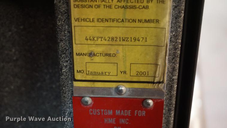 image for item DD7837 2001 HME pumper fire truck