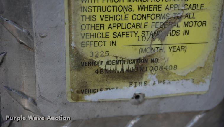 image for item DD7845 1998 Emergency One pumper fire truck