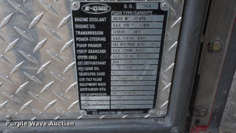 image for item DD7845 1998 Emergency One pumper fire truck