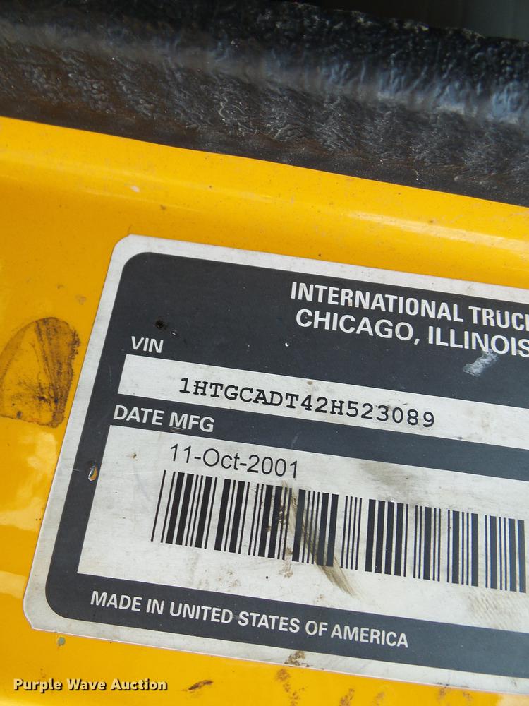 image for item DD8659 2002 International 2554 dump truck