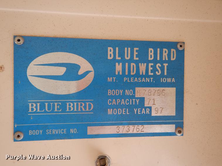 image for item DE1841 1997 Chevrolet Blue Bird school bus