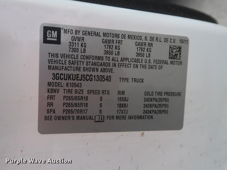 image for item DF2258 2012 Chevrolet Silverado 1500 Hybrid Crew Cab pickup truck