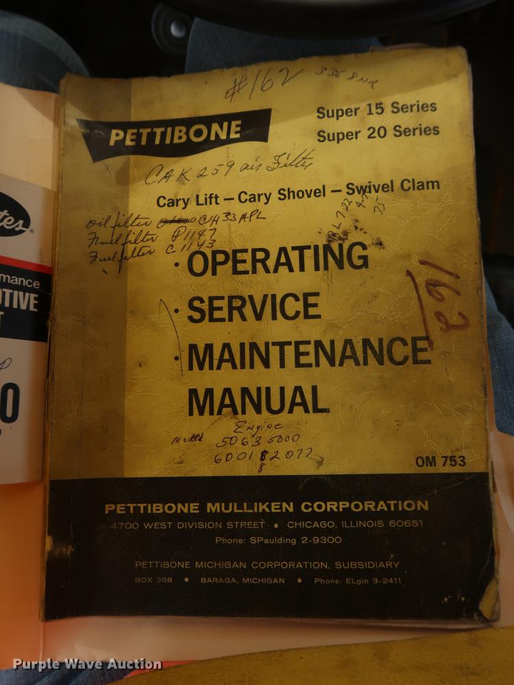 image for item DF2268 1979 Pettibone 204-D carry lift telehandler