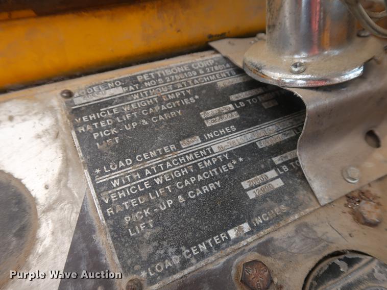 image for item DF2268 1979 Pettibone 204-D carry lift telehandler