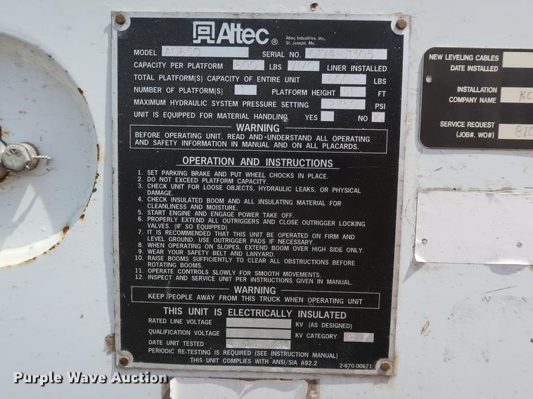 image for item DF2271 1994 International 4900 bucket truck