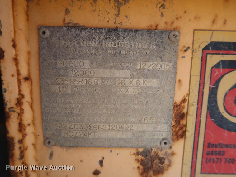 image for item DF2276 2006 CZ Engineering HCZ24KT equipment trailer