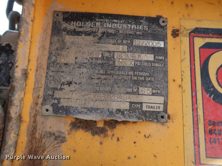 image for item DF2277 2006 CZ Engineering HCZ24KT equipment trailer