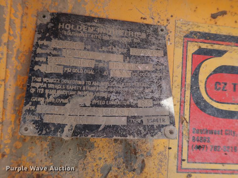 image for item DF2280 2006 CZ Engineering HCZ24KT equipment trailer