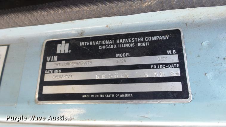 image for item EF9225 1984 International 1724 sewer jetter truck