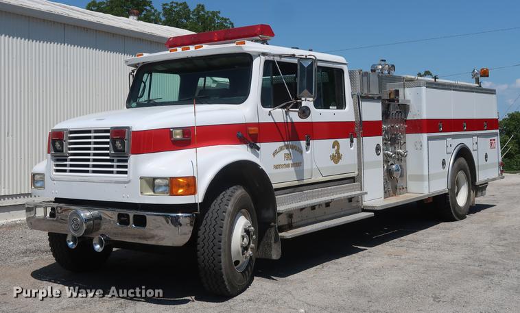 image for item EF9770 1992 International 4900 Crew Cab fire truck