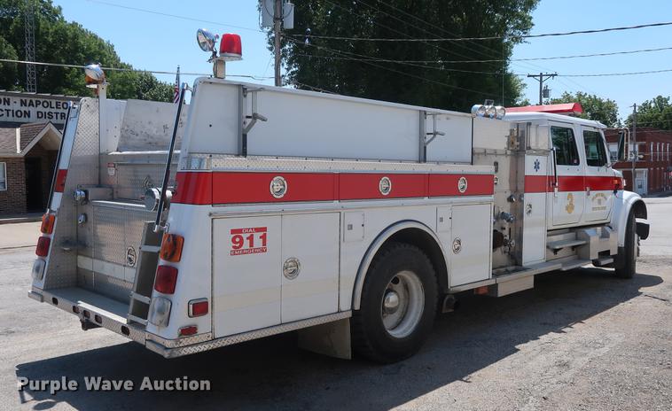 image for item EF9770 1992 International 4900 Crew Cab fire truck