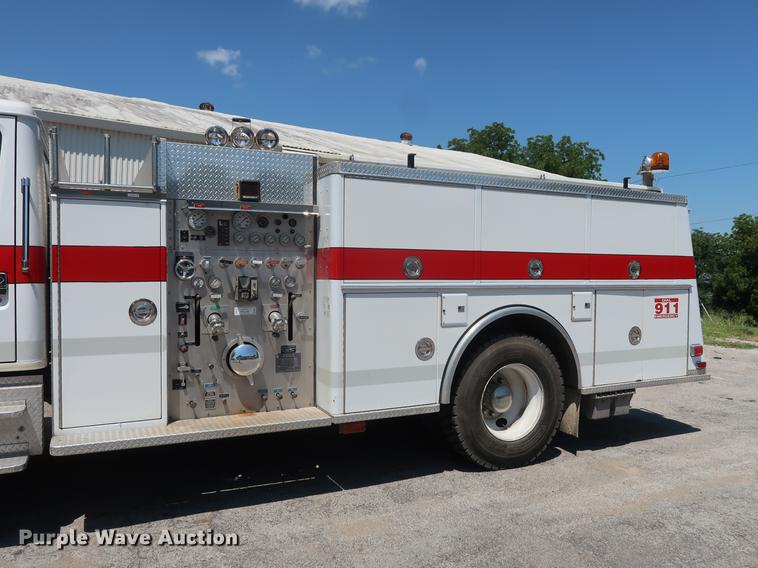 image for item EF9770 1992 International 4900 Crew Cab fire truck