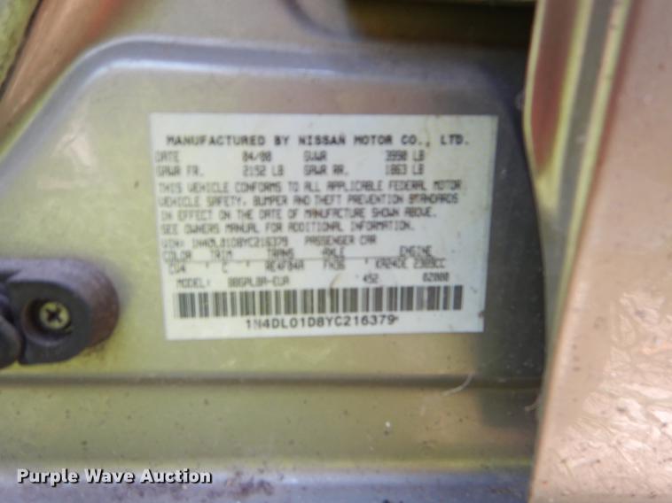 image for item EK9650 2000 Nissan Altima GXE