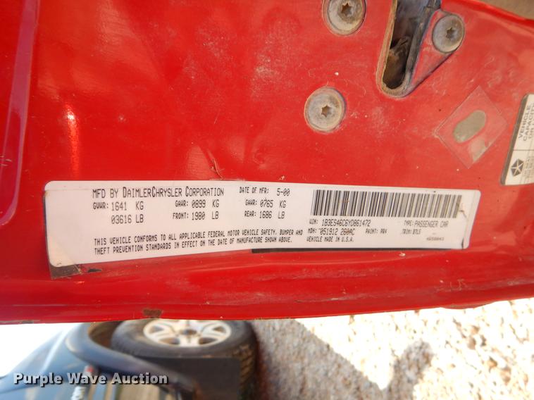 image for item EK9654 2000 Dodge Neon