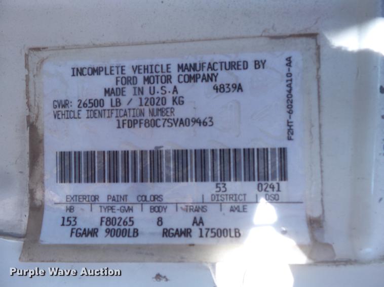 image for item EV9004 1995 Ford F700 bucket truck