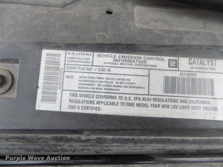 image for item DB9211 2002 Chevrolet S10 pickup truck