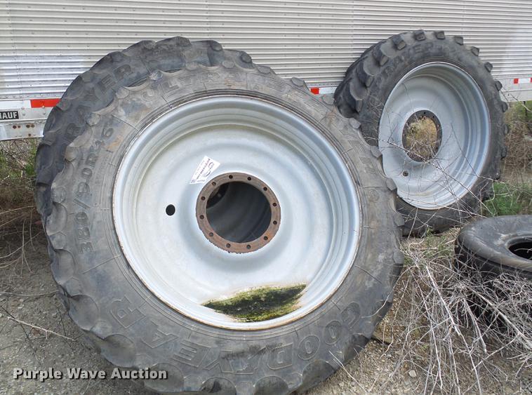 image for item DE5099 (3) Goodyear 380/90R46 tires and wheels
