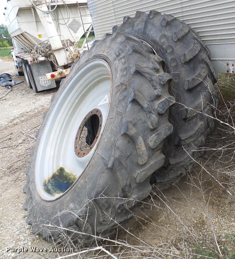 image for item DE5099 (3) Goodyear 380/90R46 tires and wheels