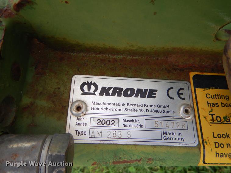 image for item EK9671 2002 Krone AM283S disc mower