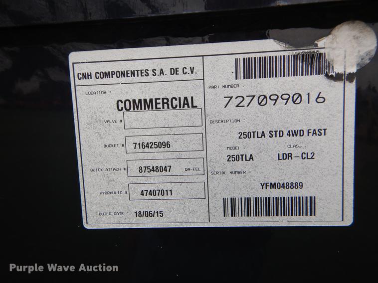 image for item EK9675 2015 New Holland 250TLA loader