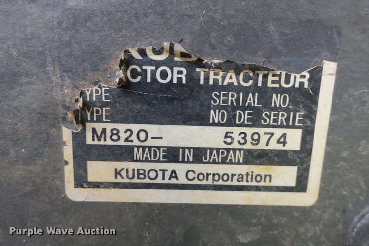 image for item EK9681 2004 Kubota M8200 MFWD tractor