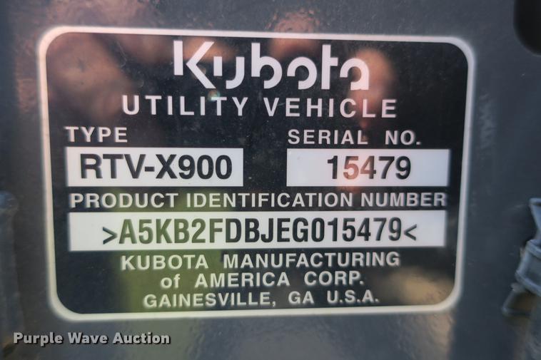 image for item EK9699 2014 Kubota RTVX-900 utility vehicle