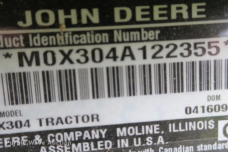 image for item EK9702 2008 John Deere X304 lawn mower