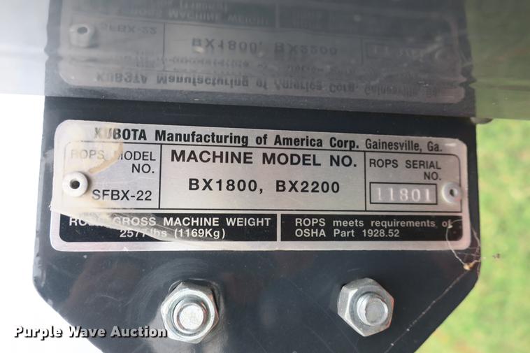 image for item EK9703 Kubota BX2200D tractor